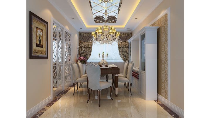 浭陽(yáng)華府156㎡簡(jiǎn)歐風(fēng)格案例