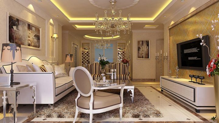 寶龍花苑135㎡歐式風(fēng)格案例