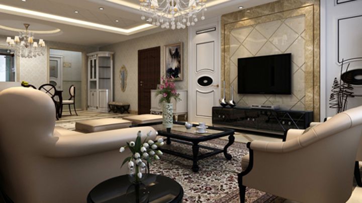 金鼎麗城135㎡簡歐風(fēng)格案例