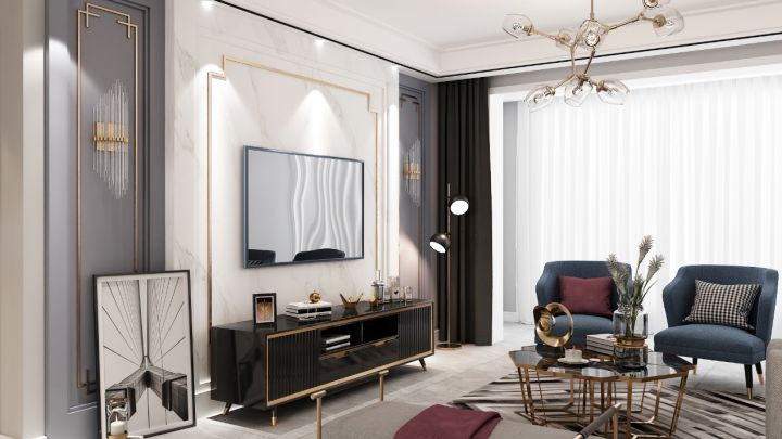 三室兩廳兩衛(wèi)裝修效果圖,景泰翰林三室兩廳兩衛(wèi)裝修效果圖