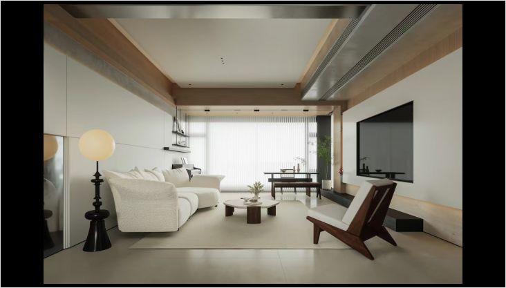 現(xiàn)代原木風實景落地